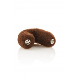 370.469 XANITALIA CHIGNON CON BOTTONE CASTANO